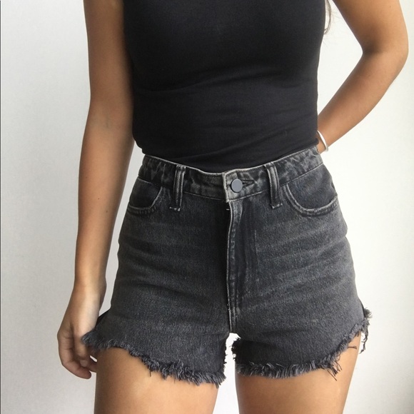 ALEXANDER WANG denim high waist cutoff shorts 27 - Picture 3 of 8